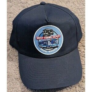 Vintage MTA West Farm Depot Bronx Division NYC Blue Adjustable Snapback Hat